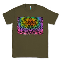 Army Green colorful zebra background Classic Tee - RanaPortraitStore