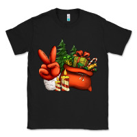 Black christmas santa claus peace hand Classic Tee - Jasminsmagicworld