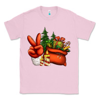 Bubblegum Pink christmas santa claus peace hand Classic Tee - Jasminsmagicworld
