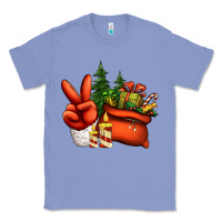 Colony Blue christmas santa claus peace hand Classic Tee - Jasminsmagicworld