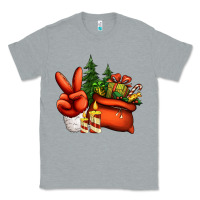 Heather Grey christmas santa claus peace hand Classic Tee - Jasminsmagicworld