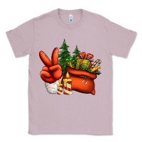 Lilac christmas santa claus peace hand Classic Tee - Jasminsmagicworld