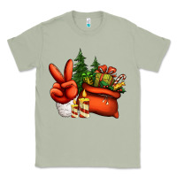 Matcha christmas santa claus peace hand Classic Tee - Jasminsmagicworld