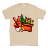 Mushroom christmas santa claus peace hand Classic Tee - Jasminsmagicworld