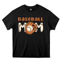 Black baseball mom Heavy Core Tee - MaliasSmallBusiness