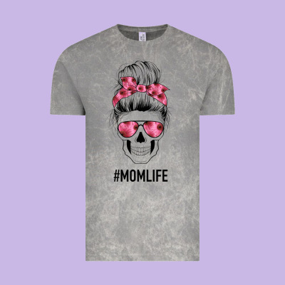 Pink Flower Mom Skull Vintage Tee Designed By Bettercallsaul