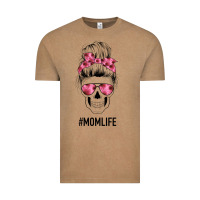 Vintage Coffee Pink Flower Mom Skull Vintage Tee - Bettercallsaul