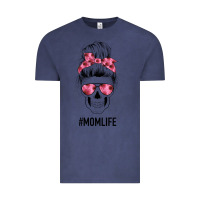 Vintage Denim Pink Flower Mom Skull Vintage Tee - Bettercallsaul