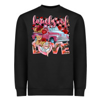 Black Loads of love Valentine's Day truck Heavyweight Sweatshirt - HowdyJamesFarm