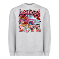 Loads Of Love Valentine's Day Truck Heavyweight Sweatshirt | Teevron