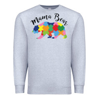 Heather Grey mama bear Premium Sweatshirt - CowhideDigitalArt
