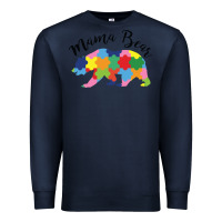 Navy mama bear Premium Sweatshirt - CowhideDigitalArt