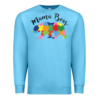 Ocean Blue mama bear Premium Sweatshirt - CowhideDigitalArt