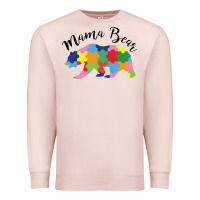 Pale Pink mama bear Premium Sweatshirt - CowhideDigitalArt