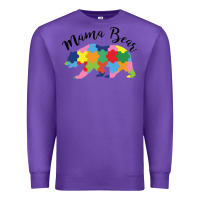 Purple mama bear Premium Sweatshirt - CowhideDigitalArt