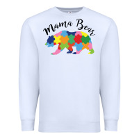 White mama bear Premium Sweatshirt - CowhideDigitalArt