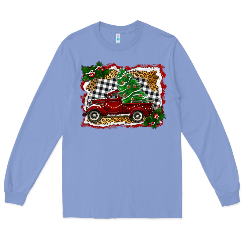 Christmas Truck With Christmas Tree Long Sleeve Tee by RanaPortraitStore | Teevron