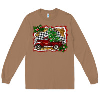 Toasted Coconut Christmas Truck With Christmas Tree Long Sleeve Tee - RanaPortraitStore