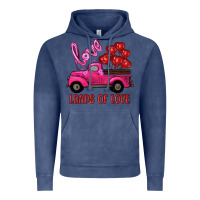 Vintage Denim valentine's day loads of love turck with balloons Vintage Hoodie - RanaPortraitStore
