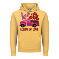 Vintage Mustard valentine's day loads of love turck with balloons Vintage Hoodie - RanaPortraitStore