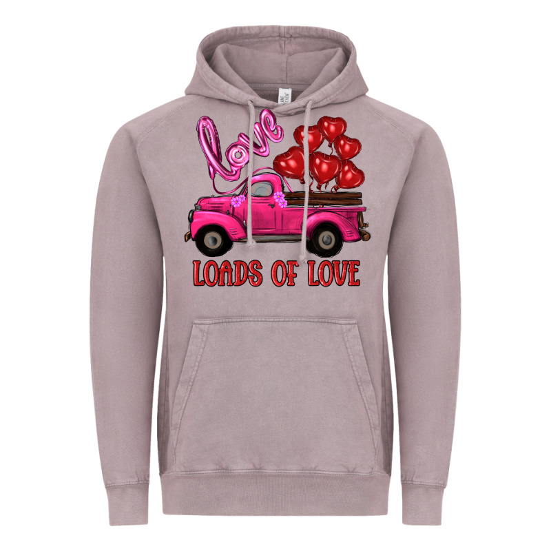 Valentine's Day Loads Of Love Turck With Balloons Vintage Hoodie by RanaPortraitStore | Teevron