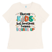 Bone i love my kids but sometimes i wanna square up Ladies Tee - MaliasSmallBusiness