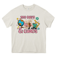 Cream 100 days of coffe and chaos Heavy Core Tee - MaliasSmallBusiness