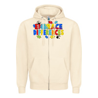 Sandshell Embrace differences Zipper Hoodie - FaDigitalArtStudio