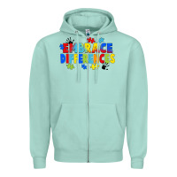 Seafoam Embrace differences Zipper Hoodie - FaDigitalArtStudio