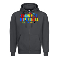 Embrace Differences Zipper Hoodie | Teevron