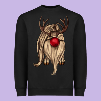 Deer Gnome Heavyweight Sweatshirt Designed By Cowgirlartshop