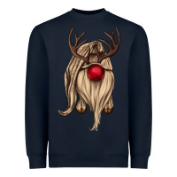 Navy deer gnome Heavyweight Sweatshirt - CowGirlArtShop