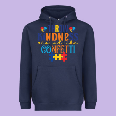 Throw Kindness Around Like Confetti Heavyweight Hoodie Designed By Cowhidedigitalart