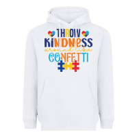White Throw kindness around like confetti Heavyweight Hoodie - CowhideDigitalArt