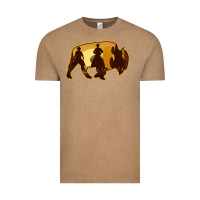 Vintage Coffee Bison Silhouette Cowboy Vintage Tee - Bettercallsaul