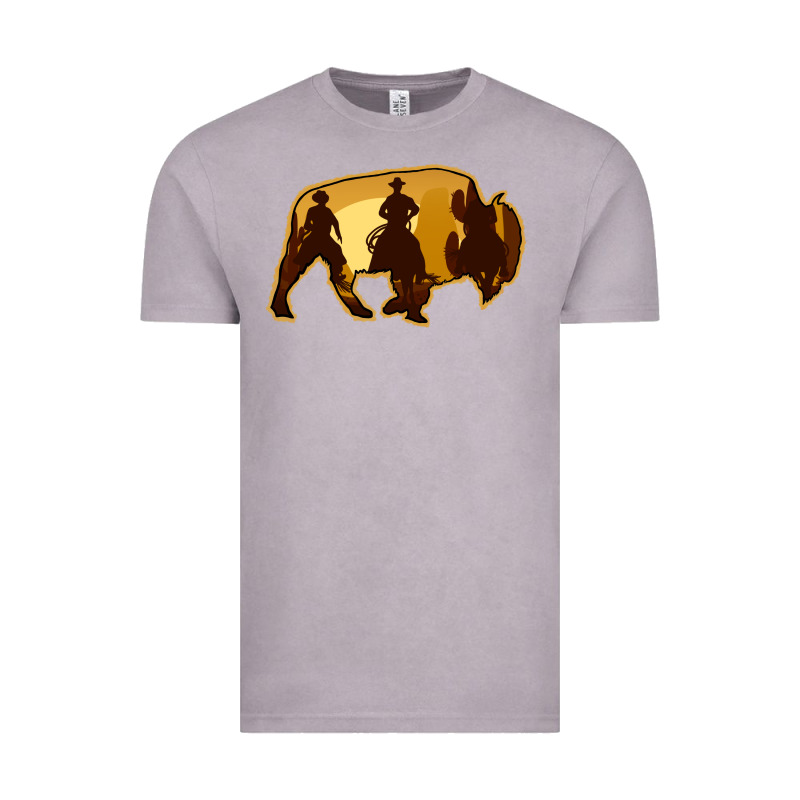 Bison Silhouette Cowboy Vintage Tee by Bettercallsaul | Teevron