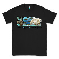 Black peace love polar bear Classic Tee - LillyAllenDesigns