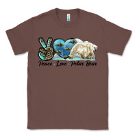 Chestnut peace love polar bear Classic Tee - LillyAllenDesigns