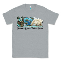 Heather Grey peace love polar bear Classic Tee - LillyAllenDesigns