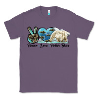 Lavender peace love polar bear Classic Tee - LillyAllenDesigns