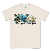 Natural peace love polar bear Classic Tee - LillyAllenDesigns