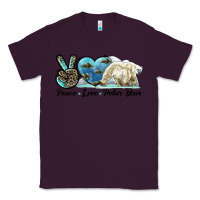 Plum peace love polar bear Classic Tee - LillyAllenDesigns