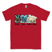 Red peace love polar bear Classic Tee - LillyAllenDesigns