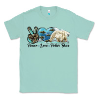 Seafoam peace love polar bear Classic Tee - LillyAllenDesigns