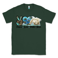 Sports Green peace love polar bear Classic Tee - LillyAllenDesigns