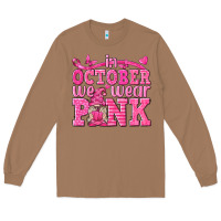Toasted Coconut In October We Wear Pink with Gnome Long Sleeve Tee - texasbilliewilder