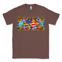 Chestnut bison amerıcan flag  license plate template Classic Tee - BarkalooDesign