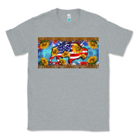 Heather Grey bison amerıcan flag  license plate template Classic Tee - BarkalooDesign