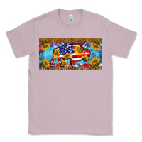 Lilac bison amerıcan flag  license plate template Classic Tee - BarkalooDesign