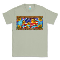 Matcha bison amerıcan flag  license plate template Classic Tee - BarkalooDesign